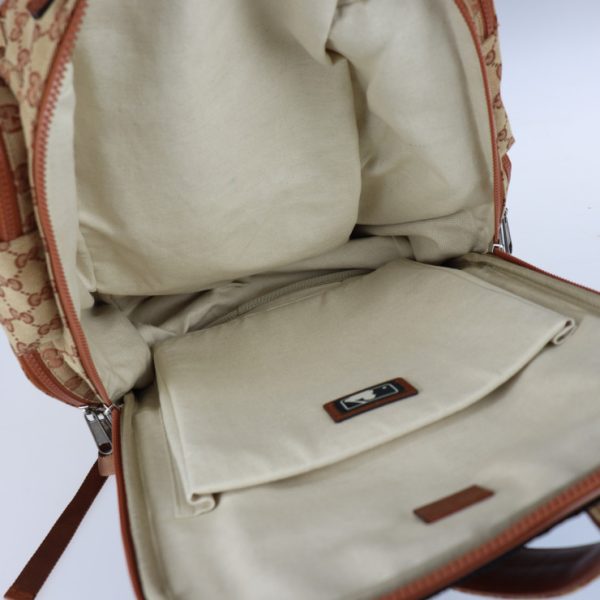 2201083007002 9 GUCCI LA Angels Rucksack GG Canvas Beige Orange Brown