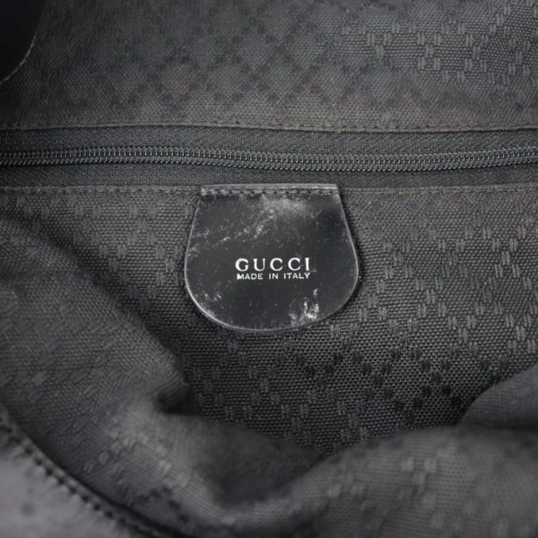 2201083007007 8 GUCCI Bamboo Handbag Nylon Leather Black