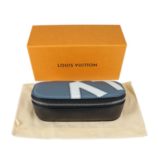 2201103008008 8 Louis Vuitton GM White Black Yellow Glasses Case