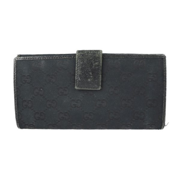 2201121001001 3 Gucci Double Hook Long Wallet Black