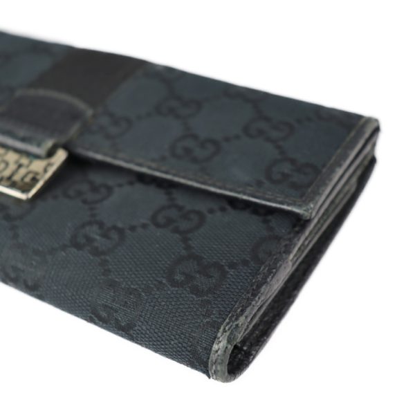 2201121001001 5 Gucci Double Hook Long Wallet Black