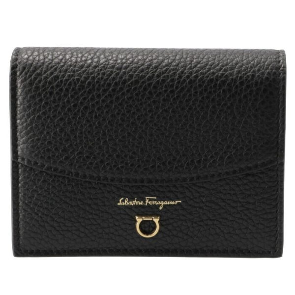 2202600001 1 Ferragamo Gancini Bifold Mini Wallet