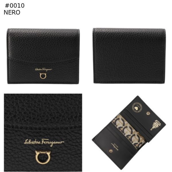 2202600001 7 Ferragamo Gancini Bifold Mini Wallet