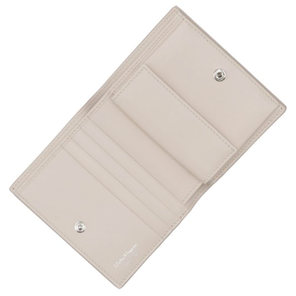 22028800010478 4 Ferragamo Viva Bow Ribbon Bifold Mini Wallet Ivory