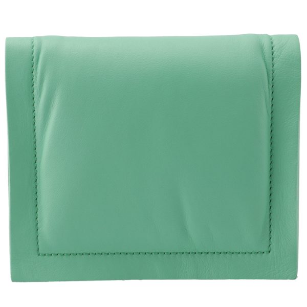 22028800010532 2 Ferragamo Viva Bow Ribbon Bifold Mini Wallet Mint Green