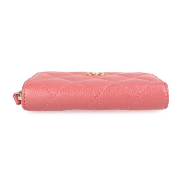 2203023007022 4 Chanel Matelasse Coin Case Caviar Skin Pink