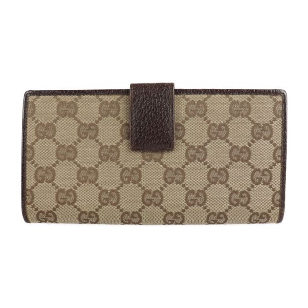 2204073007017 3 GUCCI Bifold Wallet GG Canvas Beige Brown