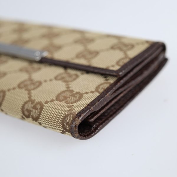 2204073007017 5 GUCCI Bifold Wallet GG Canvas Beige Brown