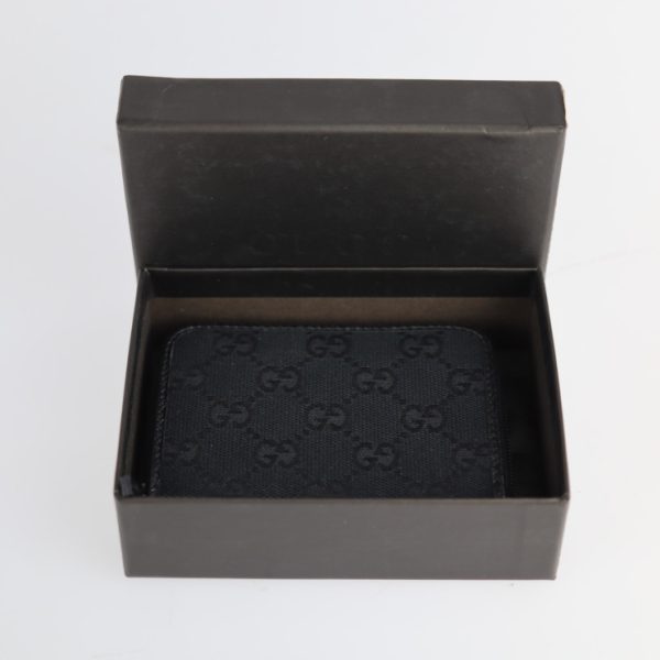 2204073007029 9 GUCCI Coin Case GG Canvas Black