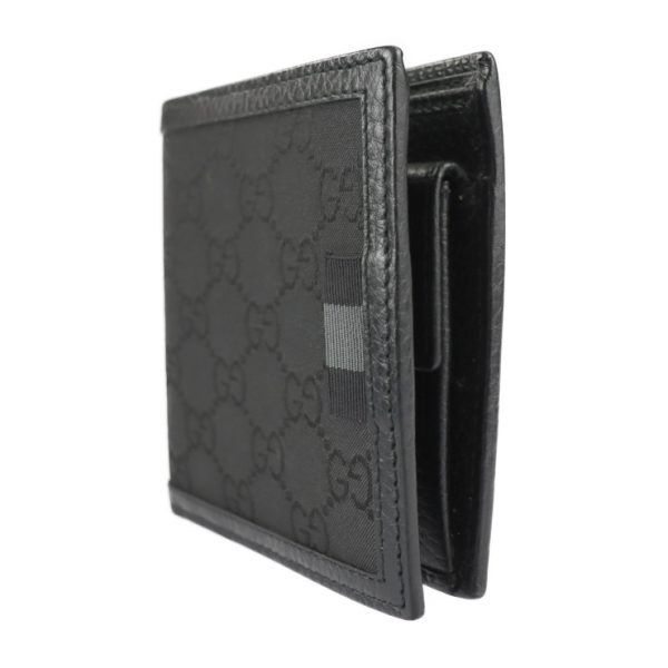 2205103007032 2 GUCCI Bifold Wallet GG Nylon Canvas Black