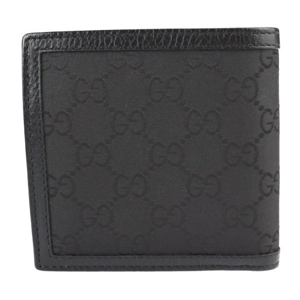 2205103007032 3 GUCCI Bifold Wallet GG Nylon Canvas Black