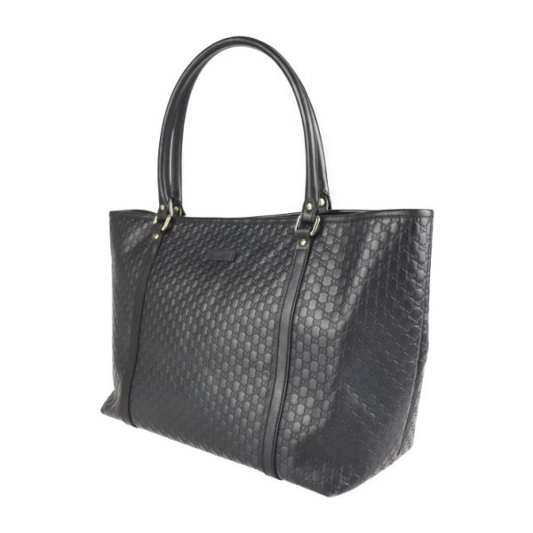 2206013007026 2 GUCCI Micro Guccisima Tote Bag Leather Black