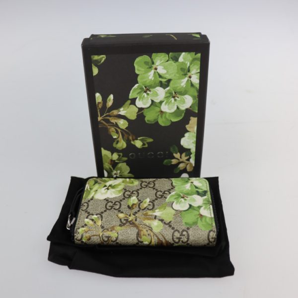 2207113007049 9 Gucci GG Blooms Coin Case Leather Green