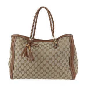 2207113007050 1 Gucci Sherry Line GG Canvas Shoulder Bag Beige