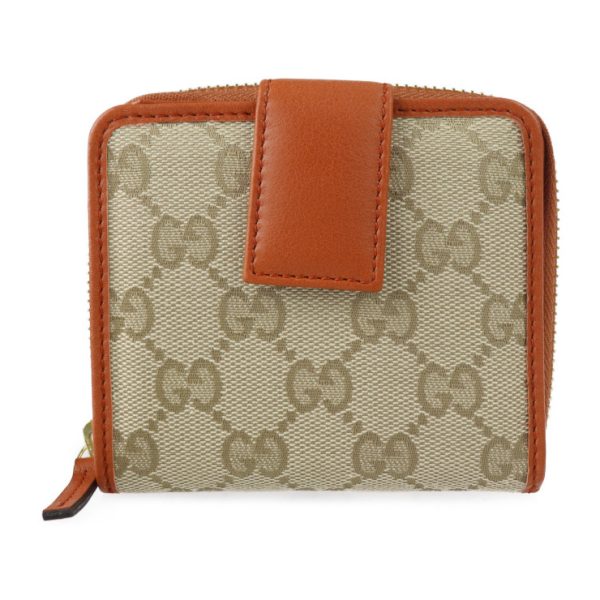 2207123002054 1 Gucci Bifold Wallet GG Leather Beige Orange Brown