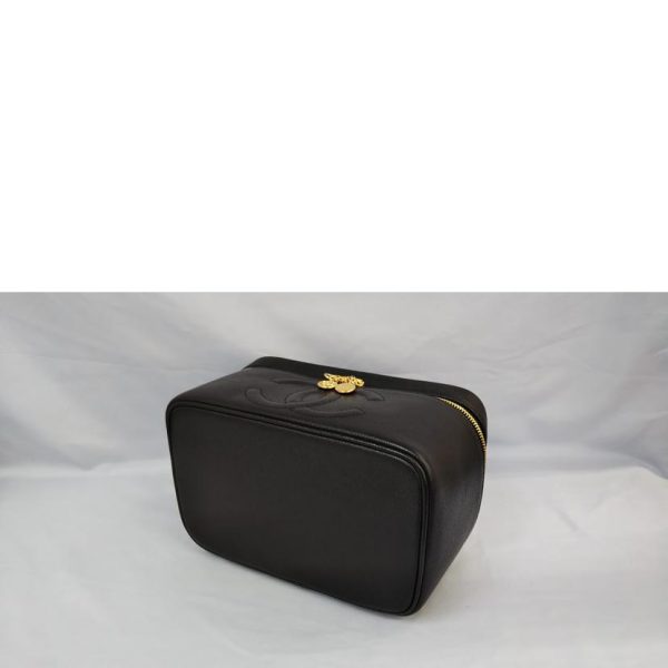 22078 3 Chanel Cocomark Vanity Bag Black