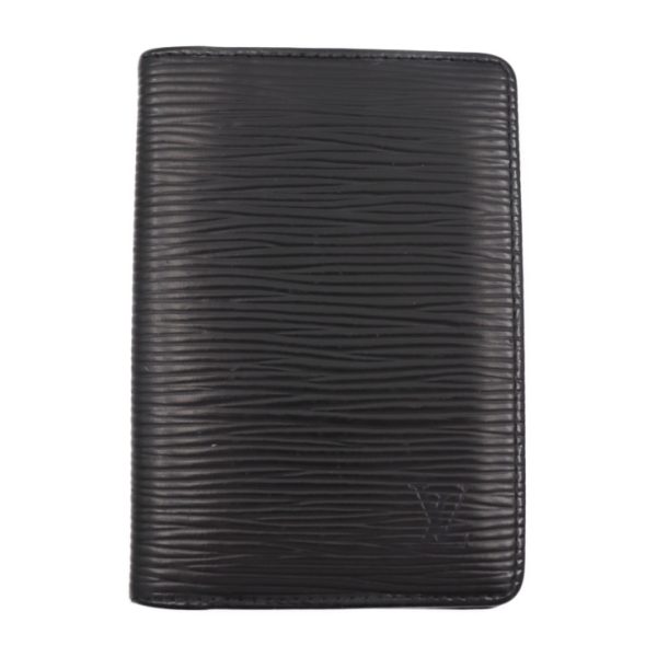 2208083007048 1 Louis Vuitton Card Case Epi Leather Black