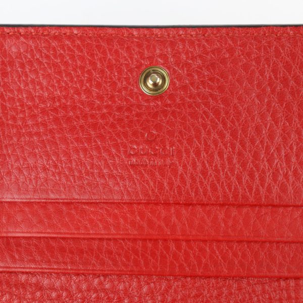 2208093007037 8 GUCCI Animalier Bifold Wallet Leather Red