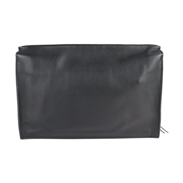 2209023010116 3 Balenciaga Paper Zip Around Clutch Bag Leather Black