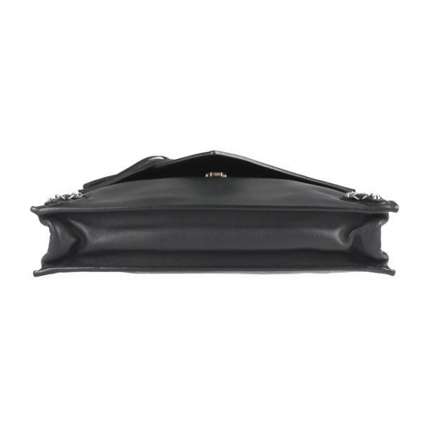 2209023010116 4 Balenciaga Paper Zip Around Clutch Bag Leather Black