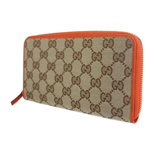 2209033010032 2 GUCCI Long Wallet GG Canvas Beige Orange