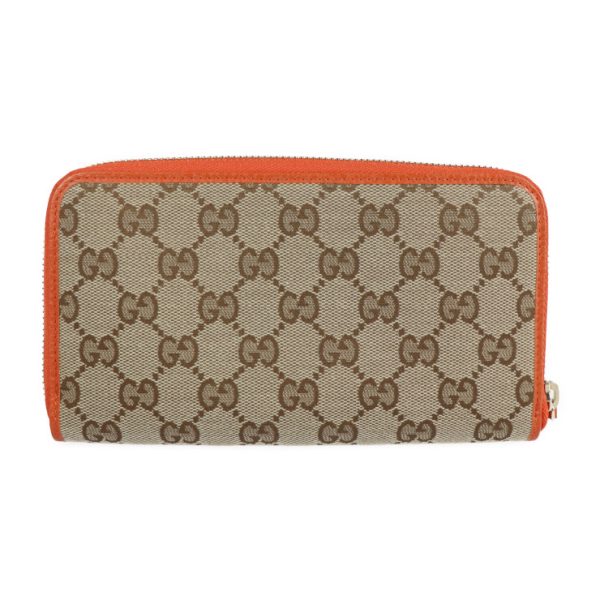 2209033010032 3 GUCCI Long Wallet GG Canvas Beige Orange