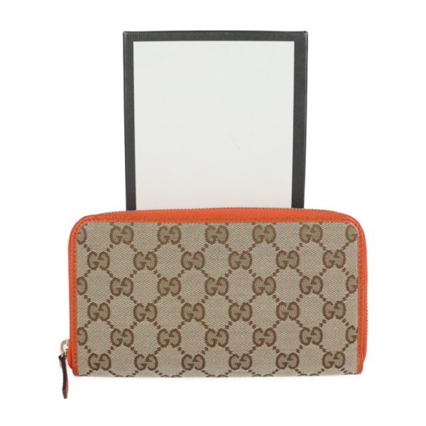 2209033010032 9 GUCCI Long Wallet GG Canvas Beige Orange