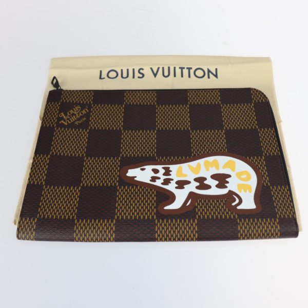 2209103008035 9 Louis Vuitton Pochette LV Clutch Bag Ebene Black