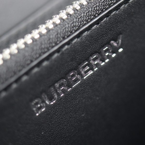 2210011001005 8 Burberry London Check PVC Long Wallet Charcoal