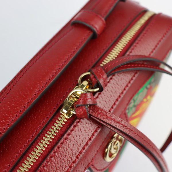 2210113007077 6 Gucci GG Web Shoulder Bag Red Multicolor