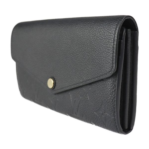 2210121001011 2 Louis Vuitton Sarah Long Wallet Noir Black