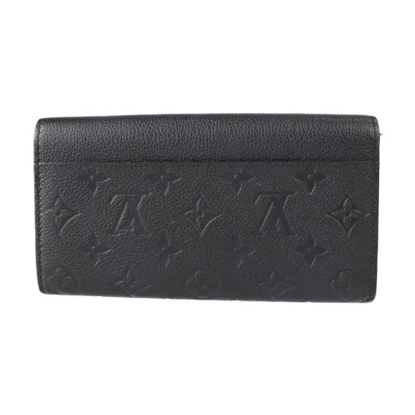 2210121001011 3 Louis Vuitton Sarah Long Wallet Noir Black