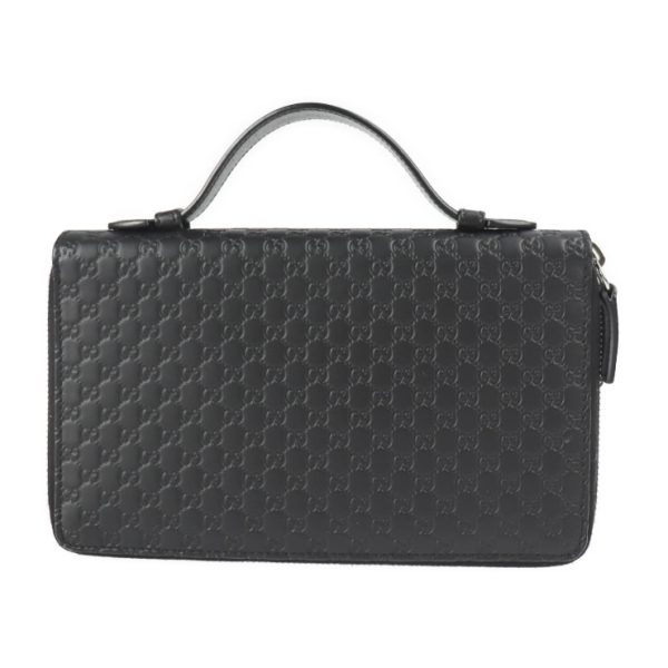 2211013010032 3 Gucci Travel Document Case Micro Guccisima Black