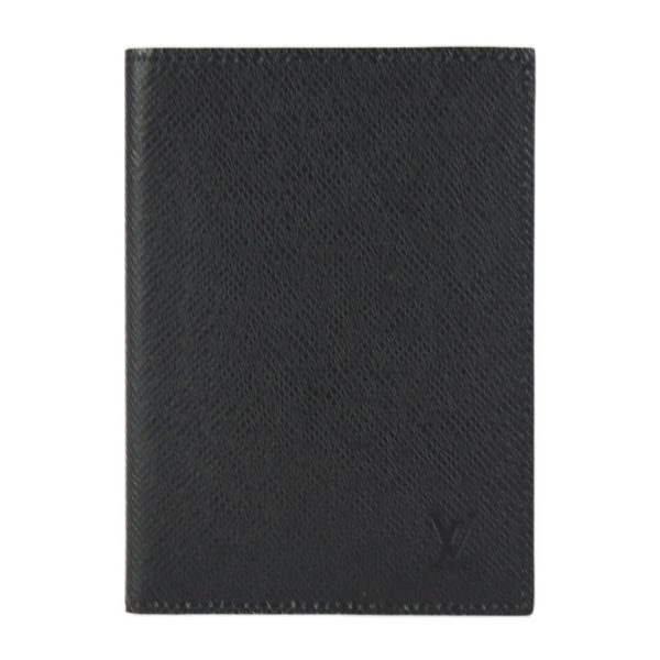 2212083001070 1 Louis Vuitton Passport Case Taiga Leather Black