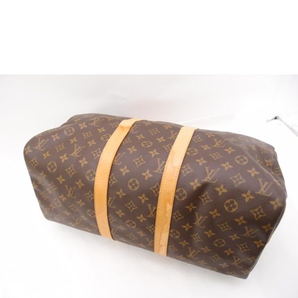 22125 3 Louis Vuitton Keepall Bandouliere Monogram Duffle Bag Brown