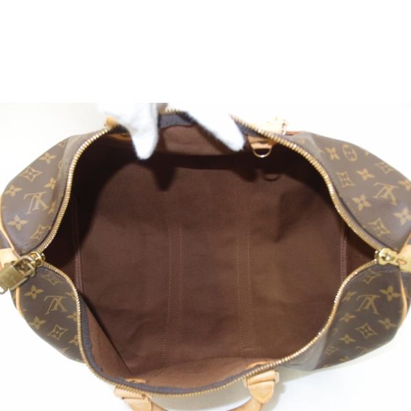 22125 5 Louis Vuitton Keepall Bandouliere Monogram Duffle Bag Brown