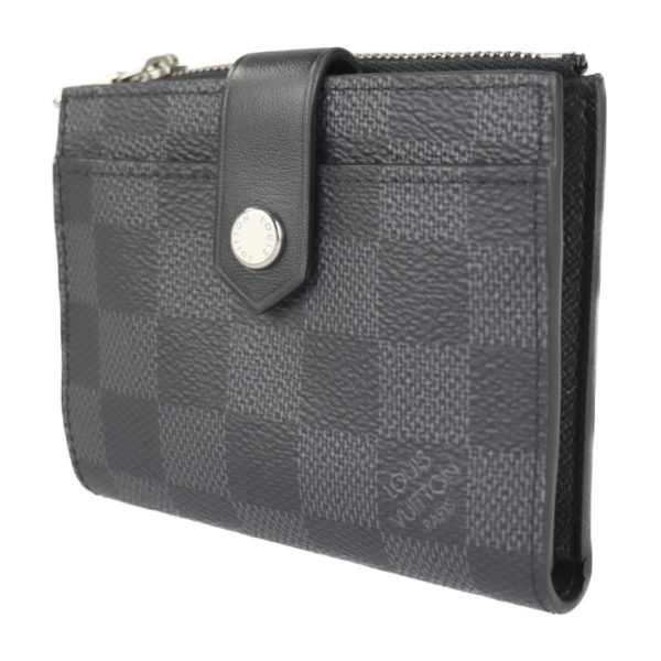 2213043010073 2 Louis Vuitton Damier Graphite Canvas Wallet Black Gray