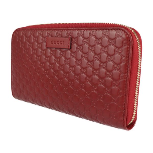 2214073007072 2 GUCCI Micro Guccisima Long Wallet Leather Red