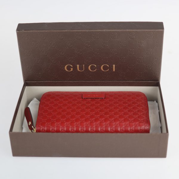 2214073007072 9 GUCCI Micro Guccisima Long Wallet Leather Red