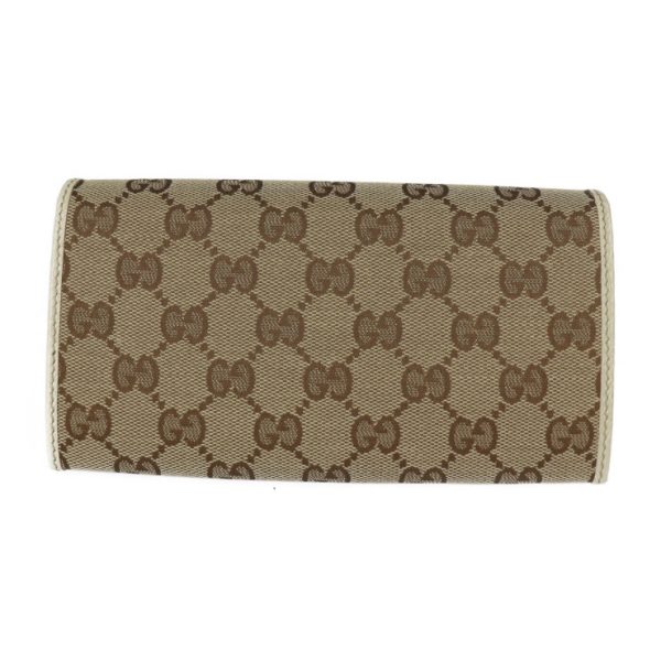 2214113007088 3 Gucci Bifold Wallet GG Canvas Leather Beige Ivory