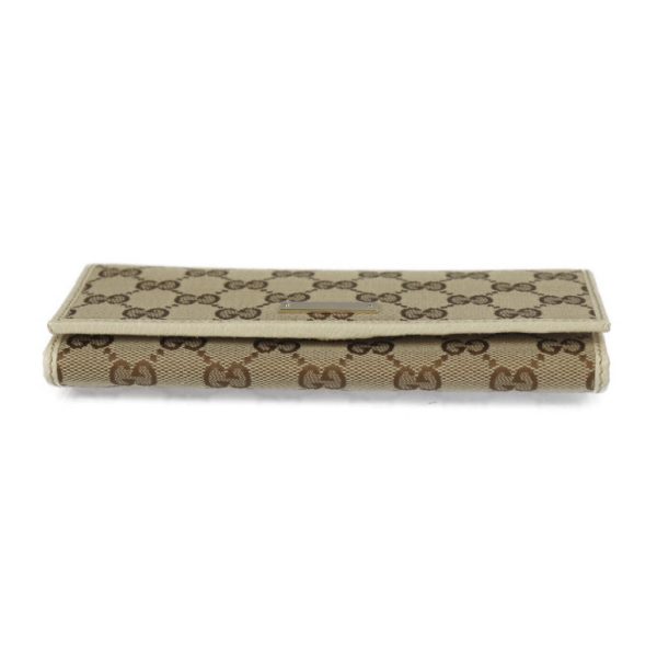 2214113007088 4 Gucci Bifold Wallet GG Canvas Leather Beige Ivory