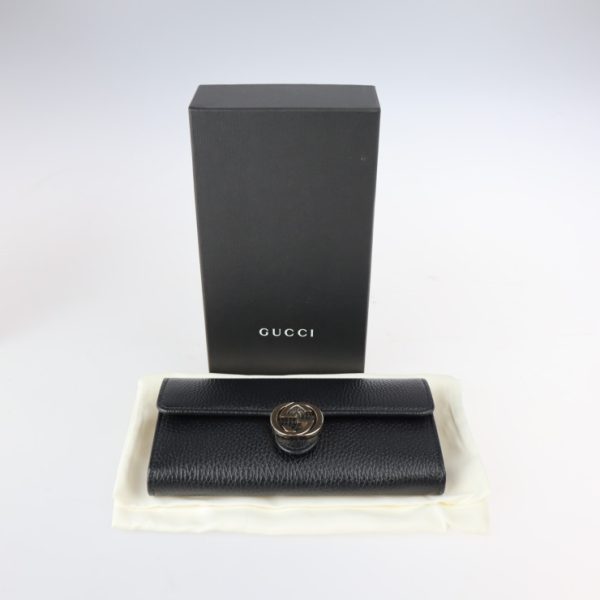 2214123002109 9 Gucci Interlocking G Bifold Wallet Leather Black