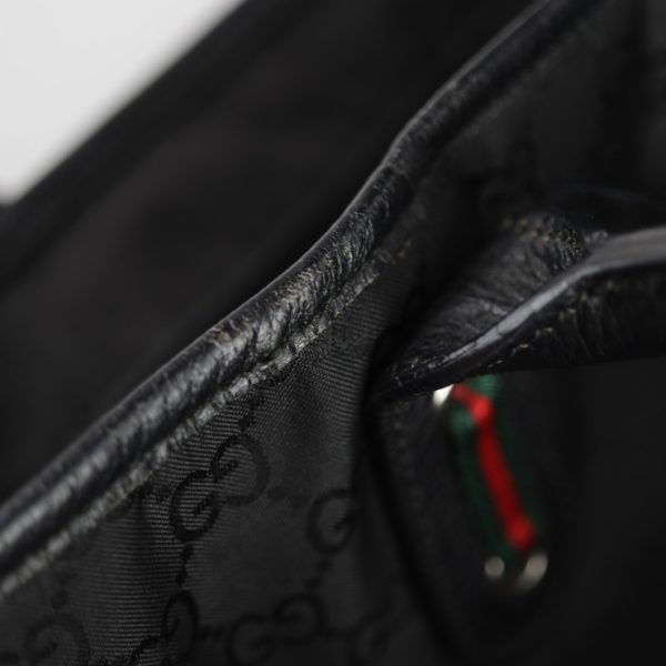 2215071001014 7 GUCCI Sherry Line Tote Bag GG Nylon Black