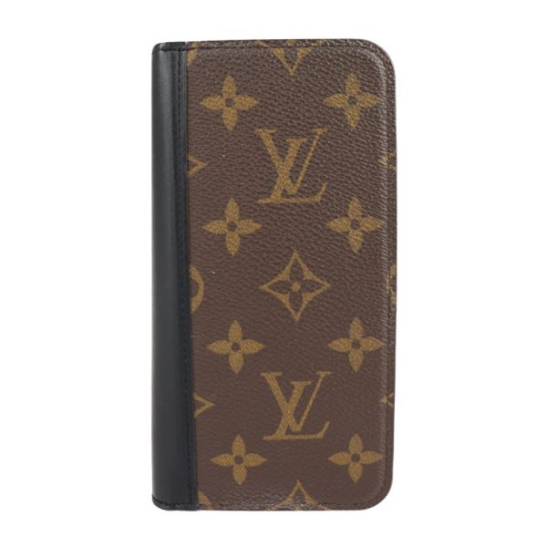 2216013008128 1 Louis Vuitton Iphone 11 Folio Monogram Canvas Mobile Case Brown