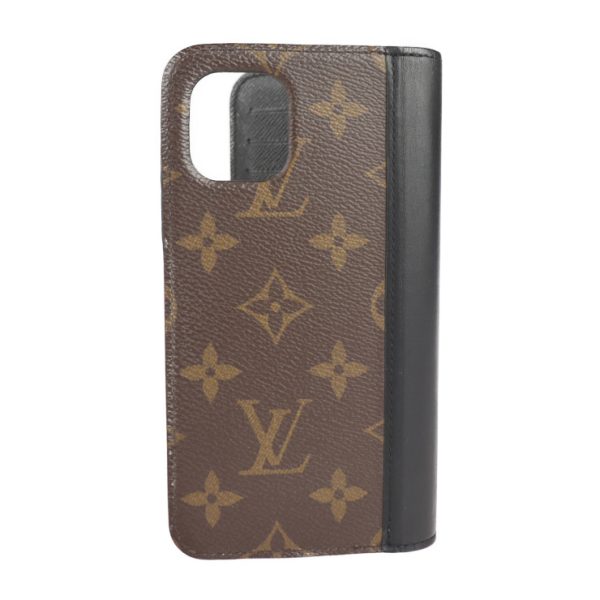 2216013008128 3 Louis Vuitton Iphone 11 Folio Monogram Canvas Mobile Case Brown