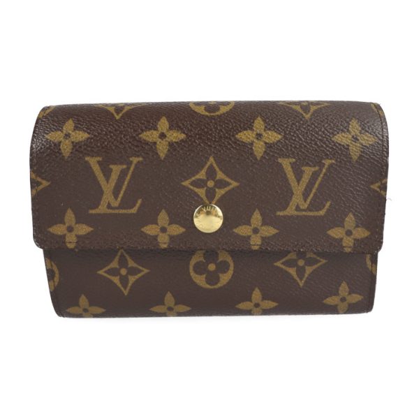 2216081001023 1 Louis Vuitton Portefeuille Trifold Wallet Brown