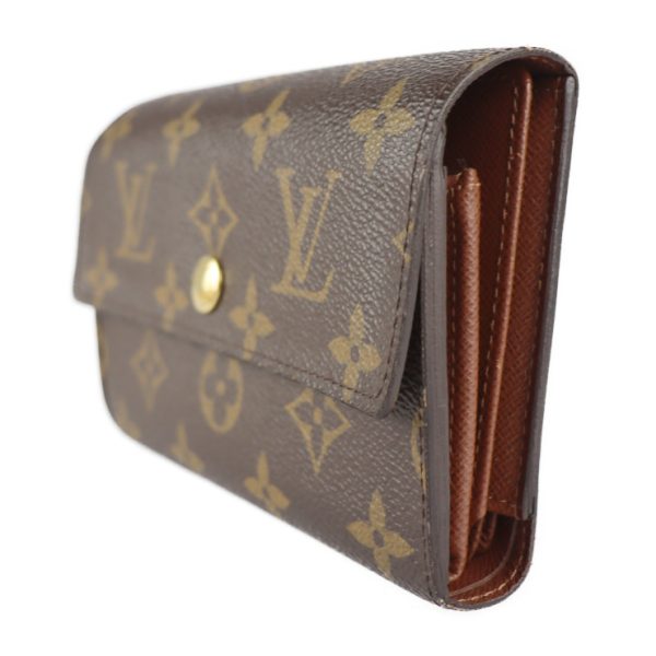 2216081001023 2 Louis Vuitton Portefeuille Trifold Wallet Brown