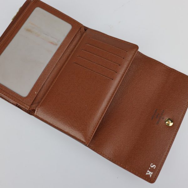 2216081001023 6 Louis Vuitton Portefeuille Trifold Wallet Brown