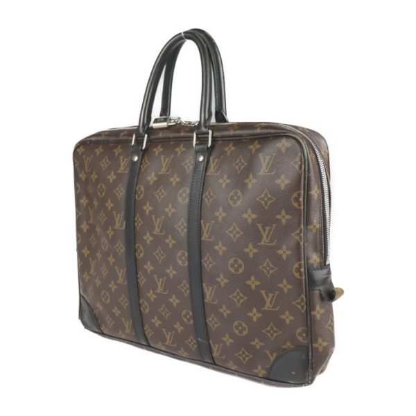 2217013007133 2 Louis Vuitton Porte De Cumin Monogram Macassar Business Bag Brown