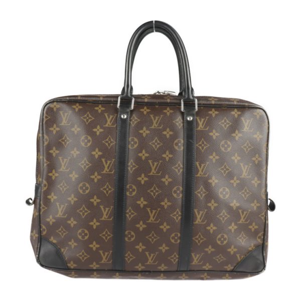 2217013007133 3 Louis Vuitton Porte De Cumin Monogram Macassar Business Bag Brown